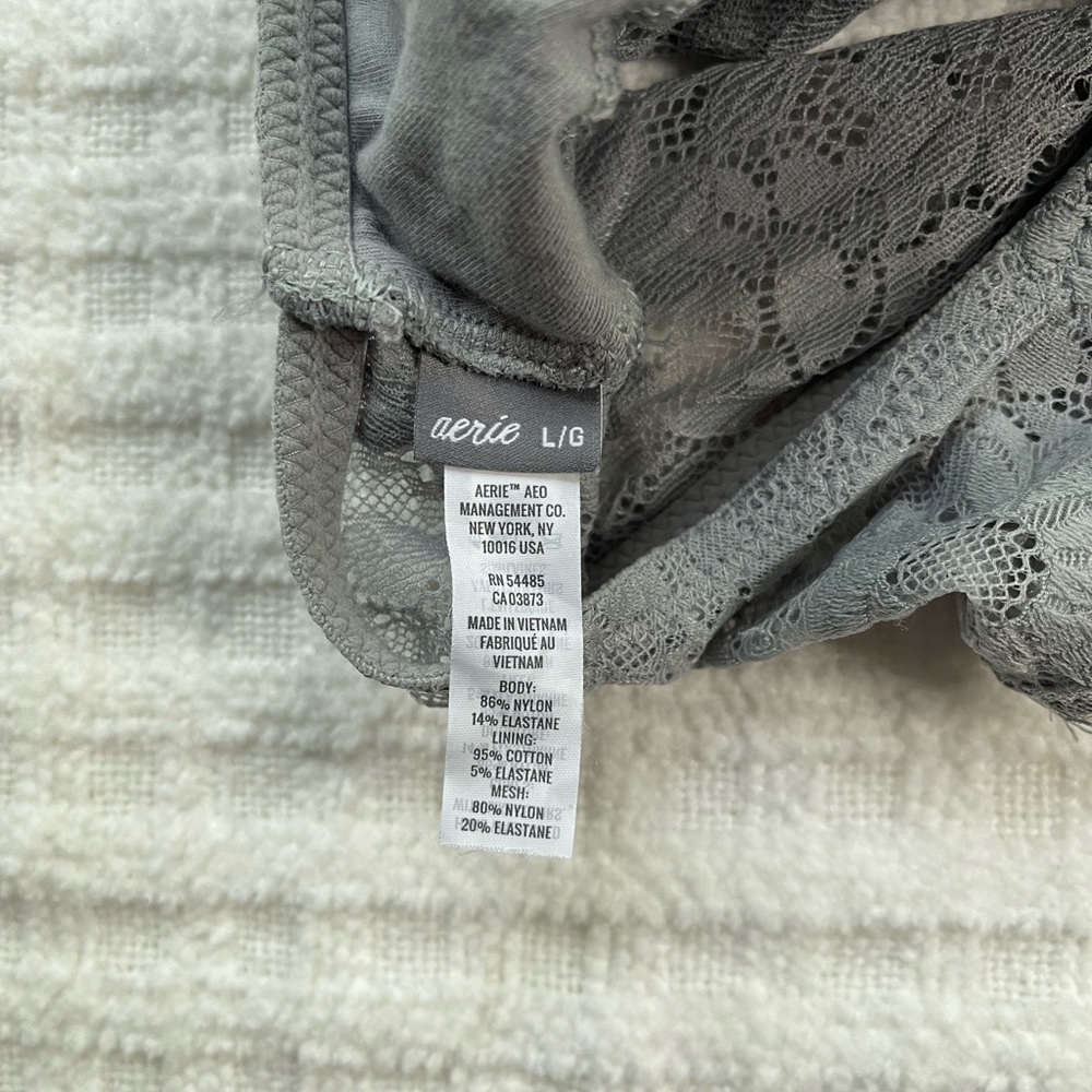 Aerie Charcoal Lace Bralette - Picture 3 of 3